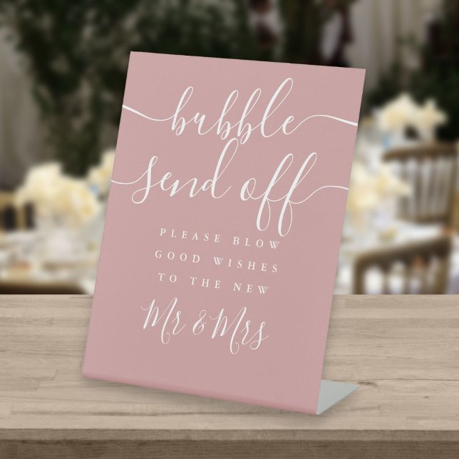 Signe De Table Bubble Envoyer Dusty Rose rose (Créateur téléchargé)