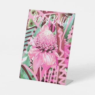 Signe De Table Buffet de mariage Mariage de la Fleur de vie tropi