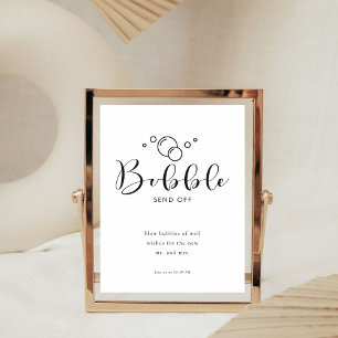 Signe De Table Bulle Élégante Minimaliste Envoi de script
