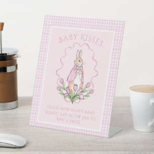 Signe De Table Bunny Rabbit rose Baisers Baby shower Jeu