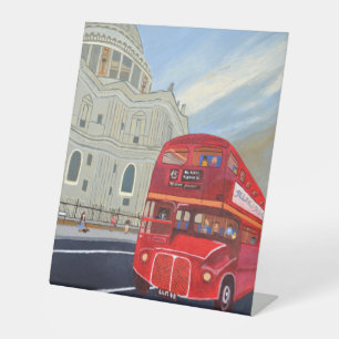 Signe De Table Bus de Londres et cathédrale St Paul Stand Pedesta