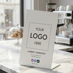 Signe De Table Business Social Media Logo Professionnel