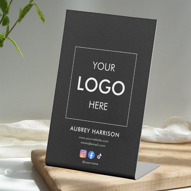 Signe De Table Business Social Media Logo Professionnel (Créateur téléchargé)