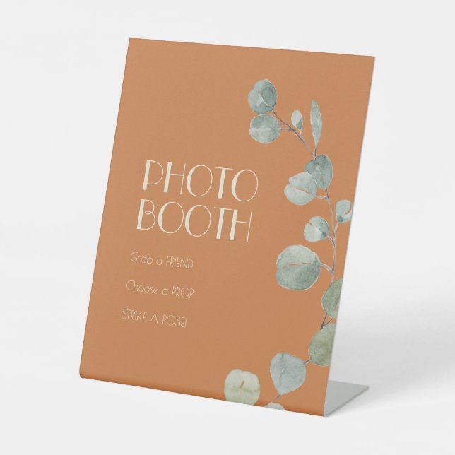 Signe De Table Cabine photo Mariage en terre cuite Eucalyptus Dec (Recto)
