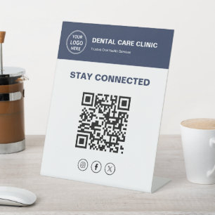 Signe De Table Cabinet Dentaire Stay Connected Logo de Dentiste
