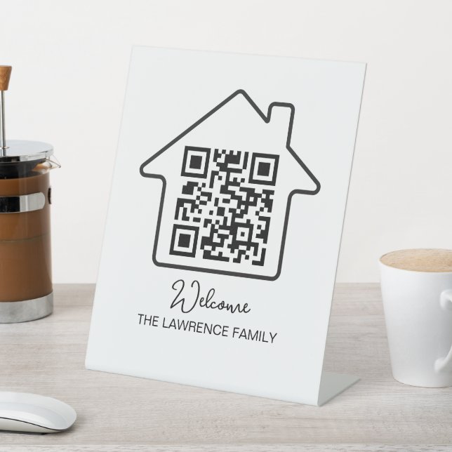 Signe De Table Cadeau de chauffage domestique | Code QR WiFi pers (In SItu)