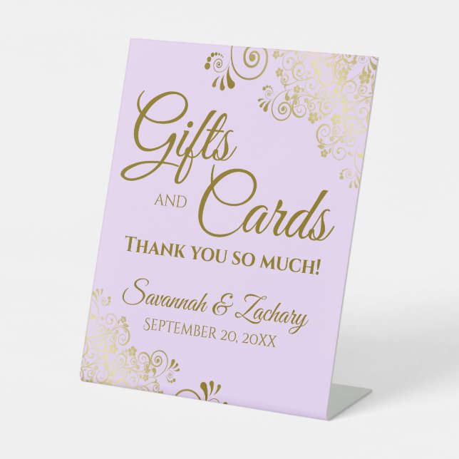 Signe De Table Cadeaux de mariage et cartes Merci Lilac Purple Go (Recto)