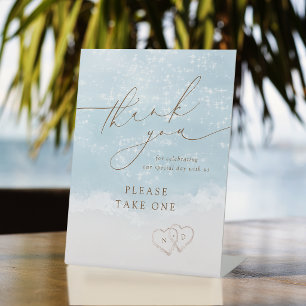 Signe De Table Cadeaux de mariage modernes pour la plage, veuille