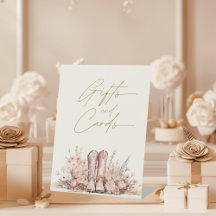 Cadeaux et Cartes Boots Floral Cowgirl Enterrement