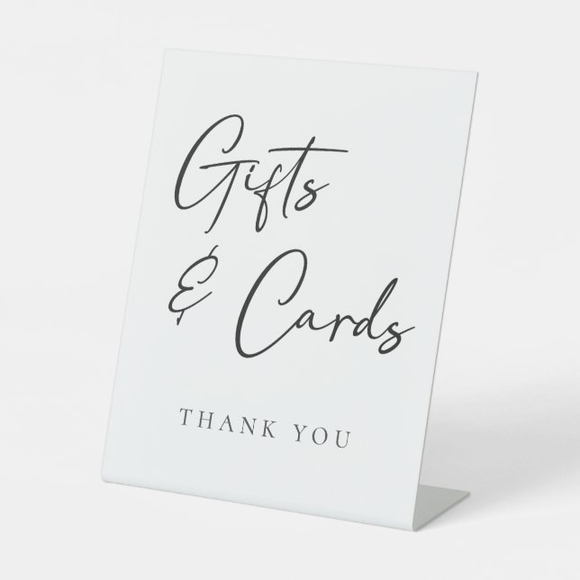 Signe De Table Cadeaux et cartes de mariage simples et élégants (Recto)