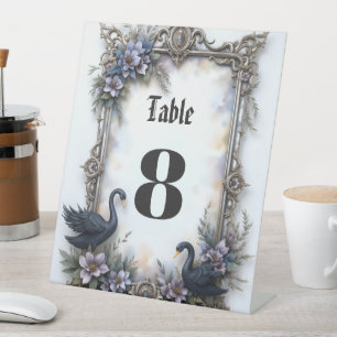 Signe De Table Cadre de mariage Black Swan – Amour gothique roman