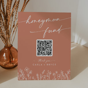 Signe De Table Caisse de fonds de lune de miel pour mariage sauva