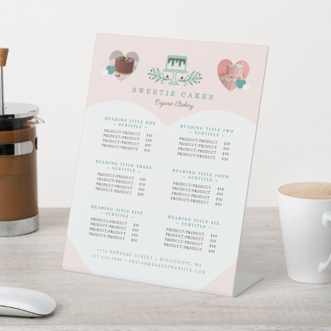 Signe De Table Cakes & Sweets Bakery Magasin Logo Prix du service (In SItu)