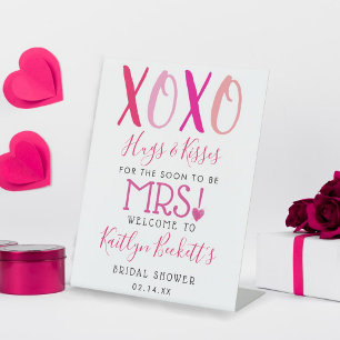 Signe De Table Câlins et bisous (XOXO) Saint-Valentin Enterrement
