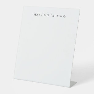Signe De Table Calligraphie chic simple noir et blanc de son prop