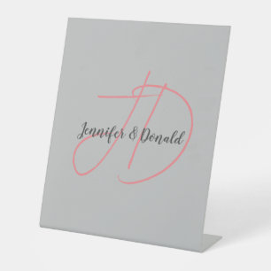 Signe De Table Calligraphie classique tendance monogramme