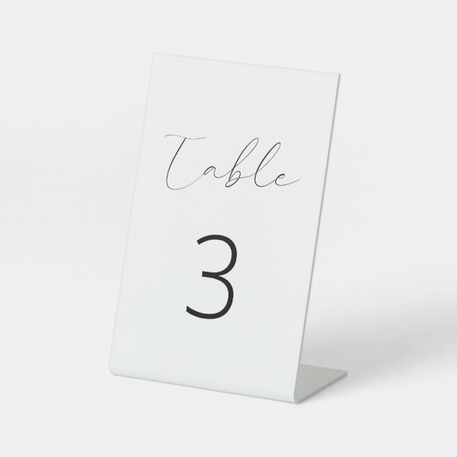 Signe De Table Calligraphie fine noire (Recto)