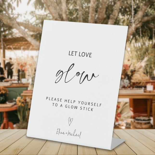 Signe De Table Calligraphie Laisser l'amour Mariage lumineux Stic (Créateur téléchargé)