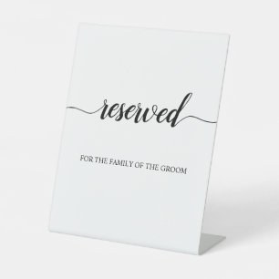 Signe De Table Calligraphie minimale Mariage réservé