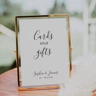 Signe De Table Calligraphie minimaliste Cartes de Mariage & Cadea