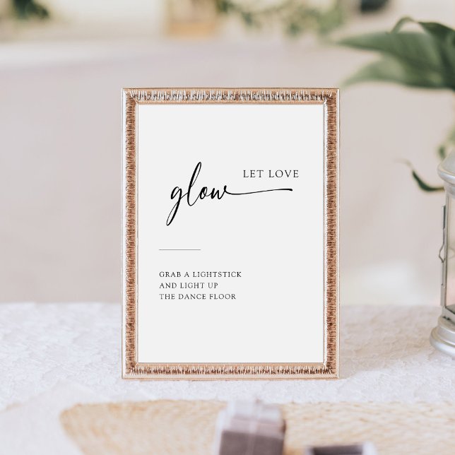 Signe De Table Calligraphie moderne laisser l'amour brillant Mari (Créateur téléchargé)