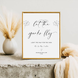 Signe De Table Calligraphie moderne Laisser l'amour Sparkle Maria