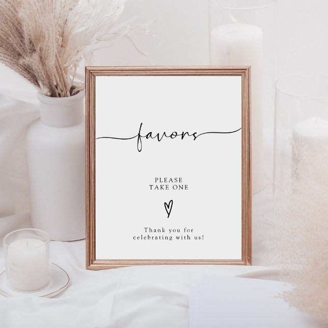 Signe De Table Calligraphie Script de mariage Faveurs S'il vous p (Créateur téléchargé)