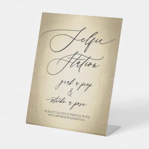 Signe De Table Calligraphie Script Selfie Station Mariage