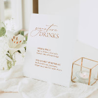 Calligraphie Signature Boissons Menu Mariage Bar