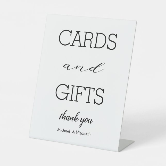 Signe De Table Calligraphie simple et élégante Cartes de Mariage  (Recto)