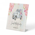 Camion de ramassage vintage Aquarelle rustique