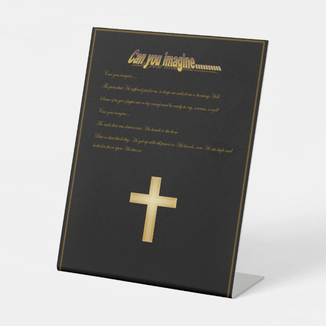 Signe De Table Can You Imagine - Pedestal Sign (Recto)