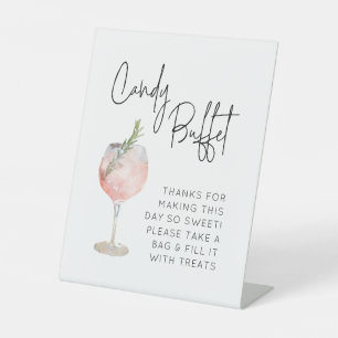 Signe De Table Candy Buffet Sign for Mariage, Anniversaire Grande