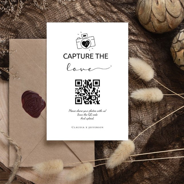 Signe De Table Capture de script moderne Le code QR d'amour (Créateur téléchargé)