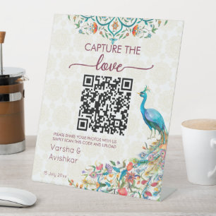 Signe De Table Capturer l'amour photo partage qr paon