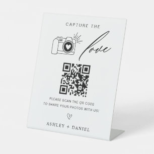 Signe De Table Capturez le Mariage Love Qr Code