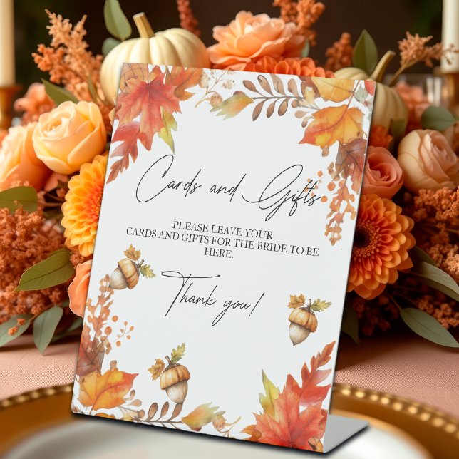 Signe De Table Cards and Gifts Fall Boho Floral Bridal Shower (Créateur téléchargé)