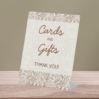 Signe De Table Cards & Gifts Floral Brown Bridal Shower