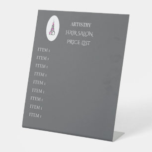 Signe De Table Carte de fidélité pour salon de coiffure boutique