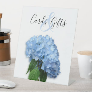 Signe De Table Carte de mariage florale bleu n Tableau Cadeaux Pa
