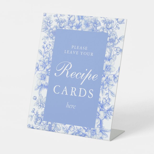 Signe De Table Carte de recettes florales françaises Quelque chos (Recto)