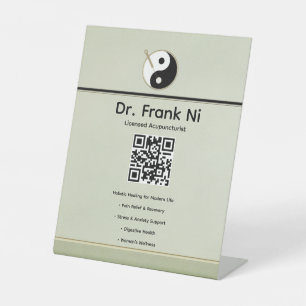 Signe De Table Carte de visite minimaliste d'acupuncture élément 