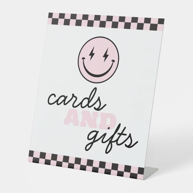 Signe De Table Carte et cadeaux rétro pour un bon bébé (Recto)