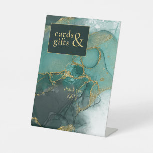 Signe De Table Carte Moody Ink Emerald Gold Card & Gifts ID988