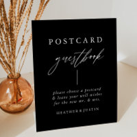 Carte postale Mariage de calligraphie noire