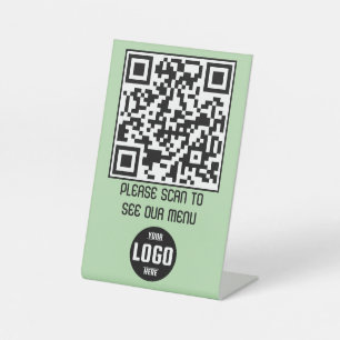 Signe De Table Carte QR Code Menu Piédestal Signal pour les resta