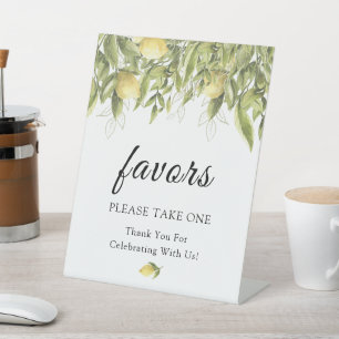 Signe De Table Carte Signale Green Lemons Rustic Favour