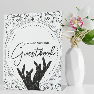 Signe De Table Carte Tarot   Mariage nuptial   Livre d'or B+W