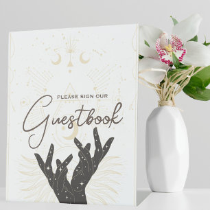 Signe De Table Carte Tarot   Mariage nuptial   Livre d'or neutre