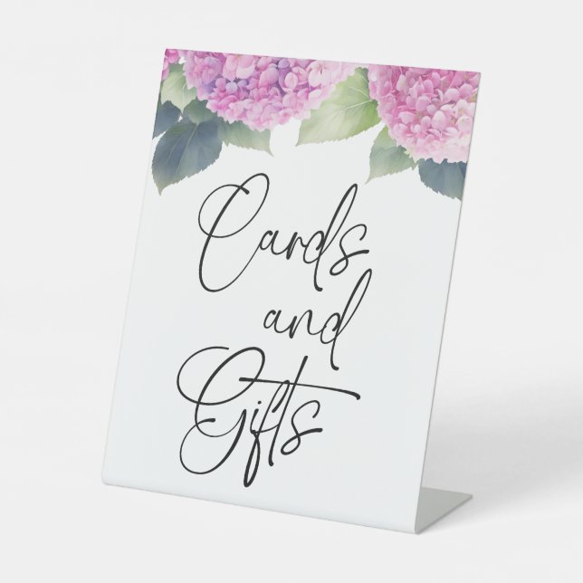 Signe De Table Cartes Baby showers Hydrangea Cadeaux (Recto)